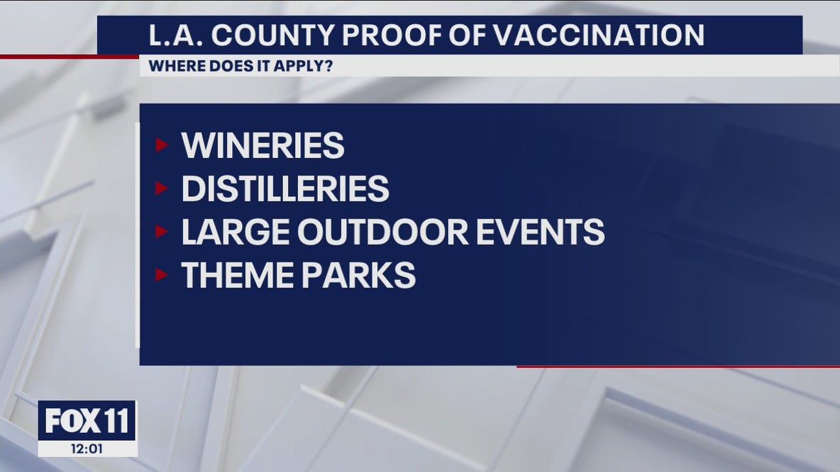 Proof of vax at bars, nightclubs, breweries in Los Angeles County takes effect
